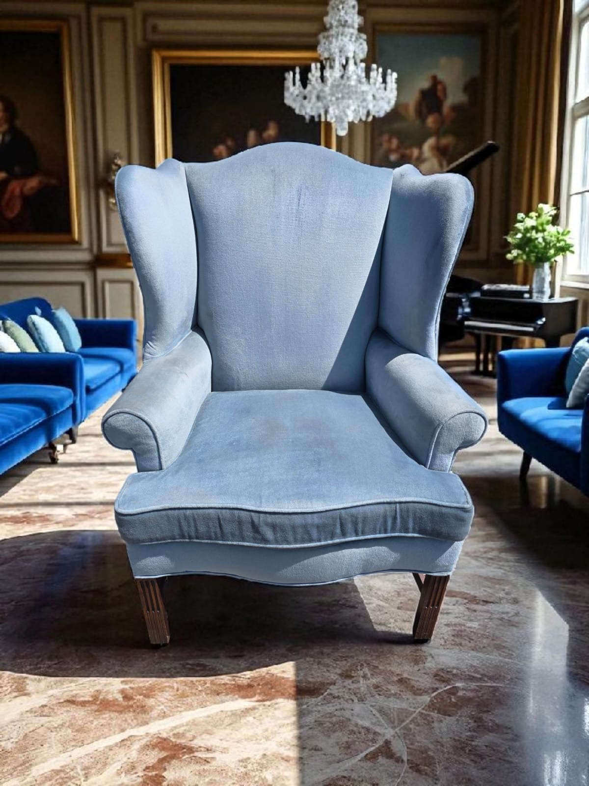 🎩 Sillon Vintage Drexel 1991 – Elegancia Atemporal en Terciopelo de Alta Calidad🎩