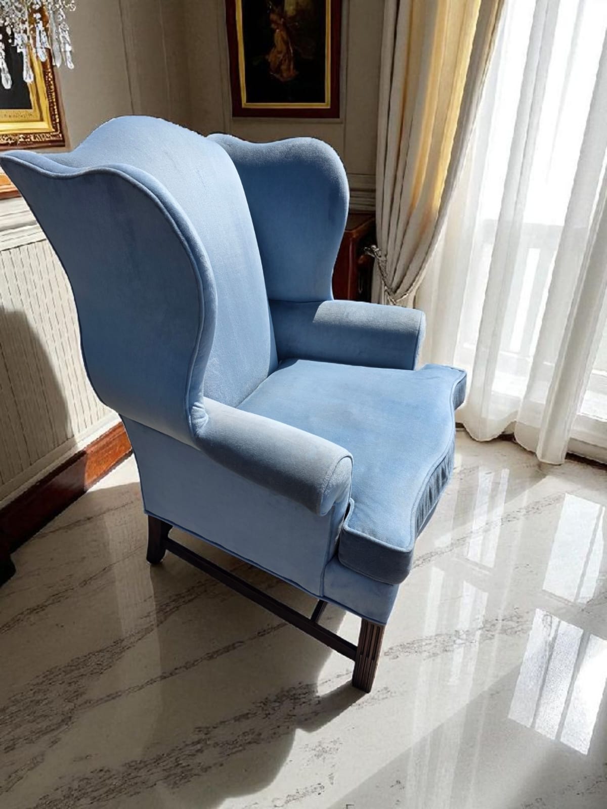 🎩 Sillon Vintage Drexel 1991 – Elegancia Atemporal en Terciopelo de Alta Calidad🎩