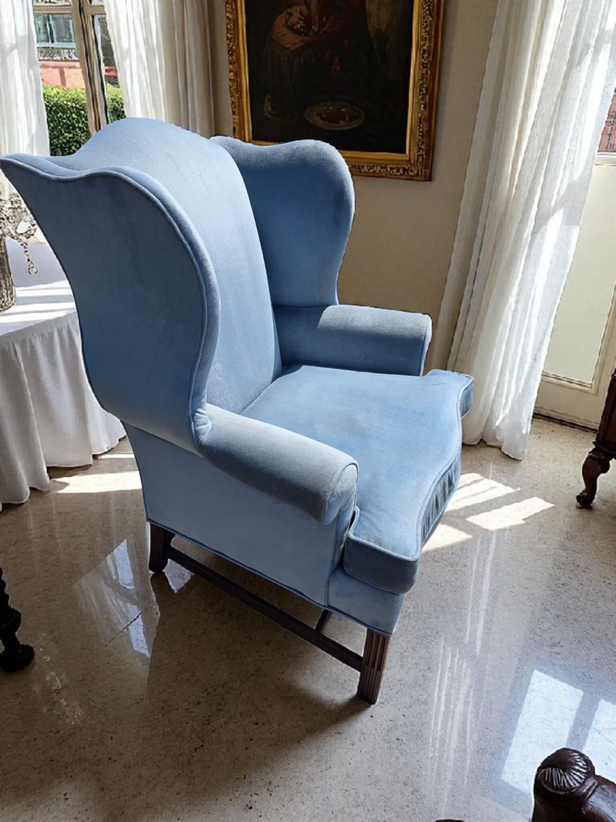 🎩 Sillon Vintage Drexel 1991 – Elegancia Atemporal en Terciopelo de Alta Calidad🎩