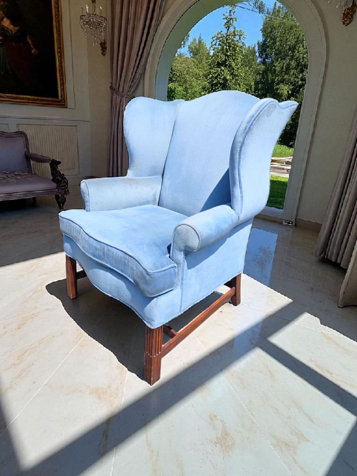 🎩 Sillon Vintage Drexel 1991 – Elegancia Atemporal en Terciopelo de Alta Calidad🎩