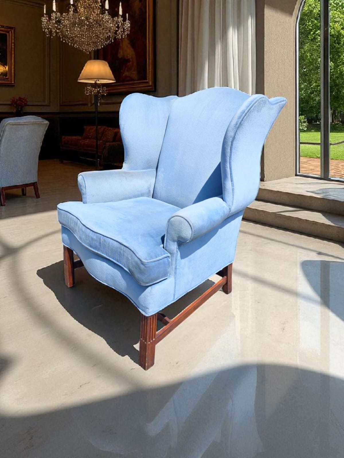 🎩 Sillon Vintage Drexel 1991 – Elegancia Atemporal en Terciopelo de Alta Calidad🎩