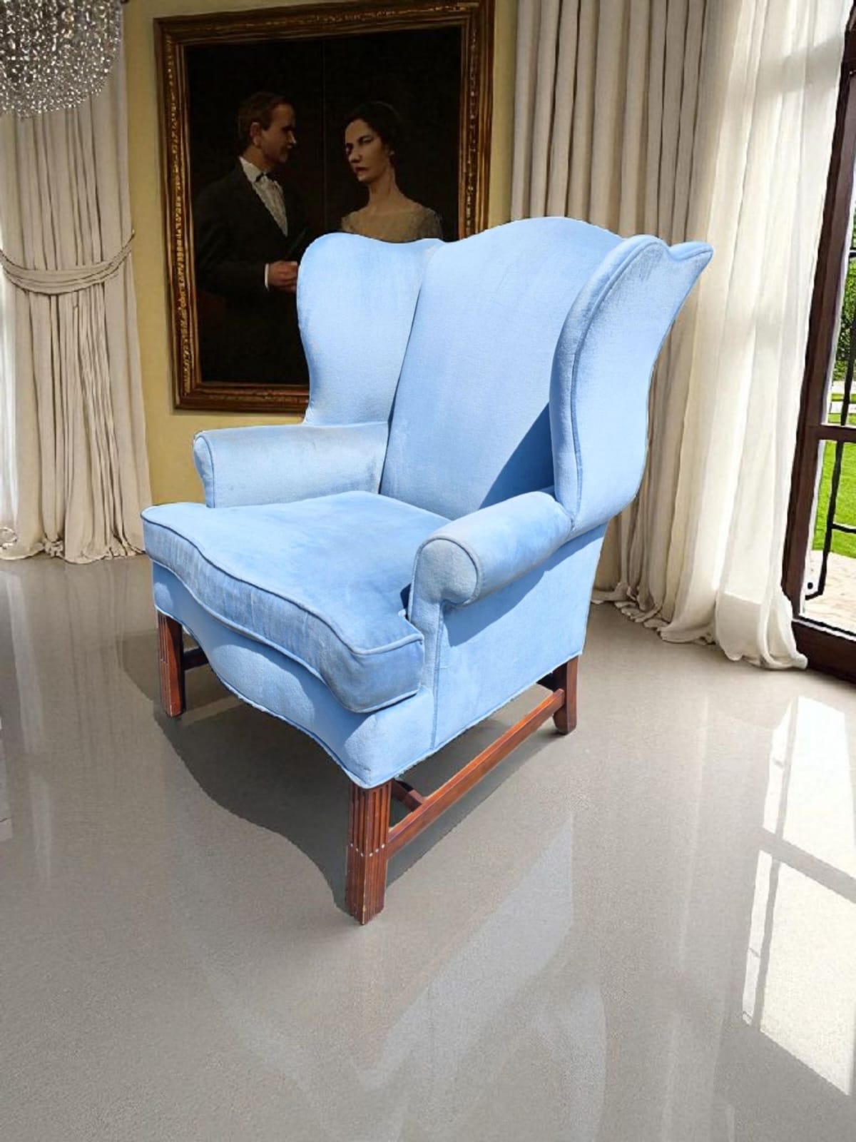 🎩 Sillon Vintage Drexel 1991 – Elegancia Atemporal en Terciopelo de Alta Calidad🎩