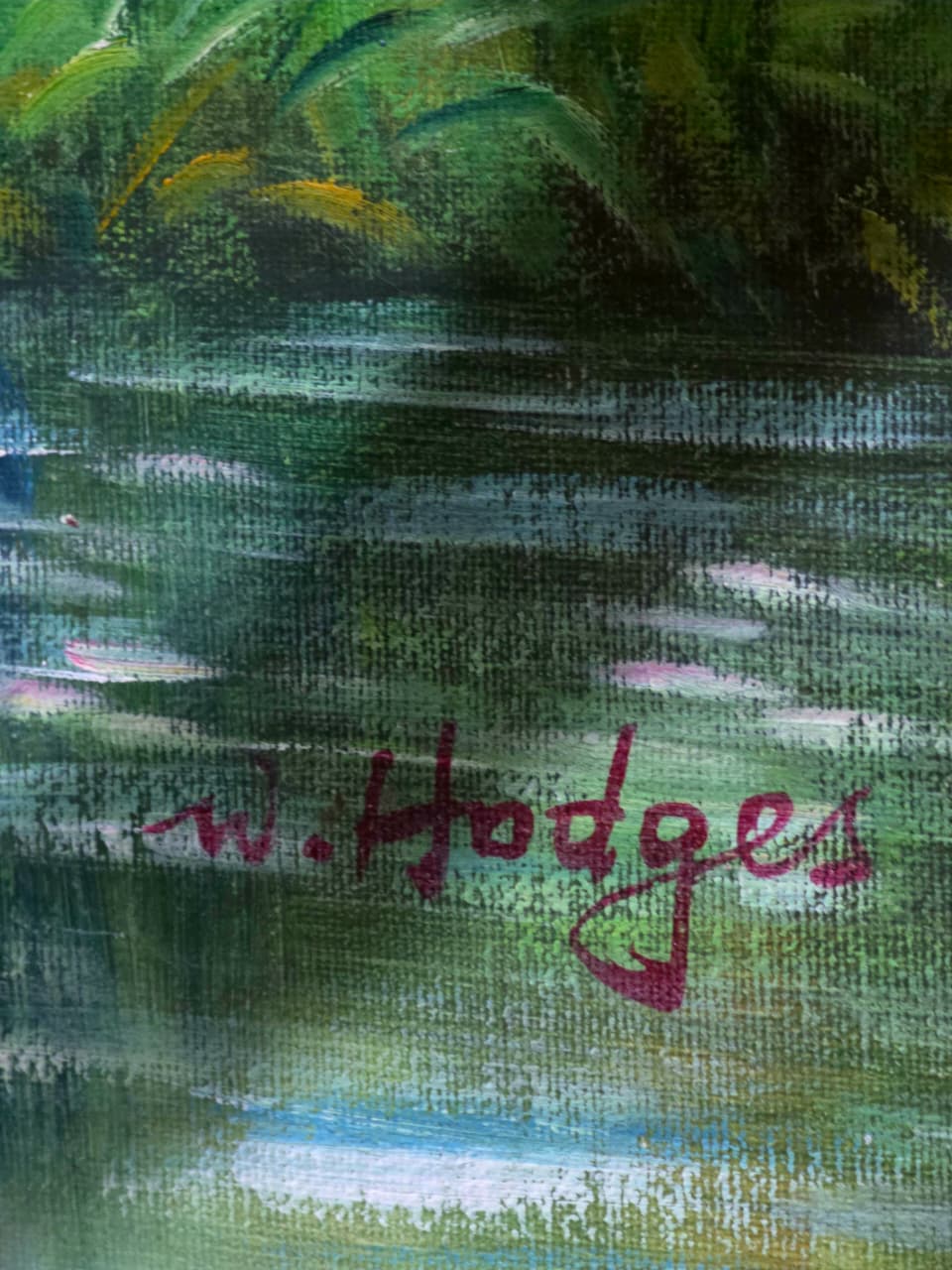 🌺 Cuadro original de casa señorial con hermoso paisaje por W.Hodges🖌️🎨