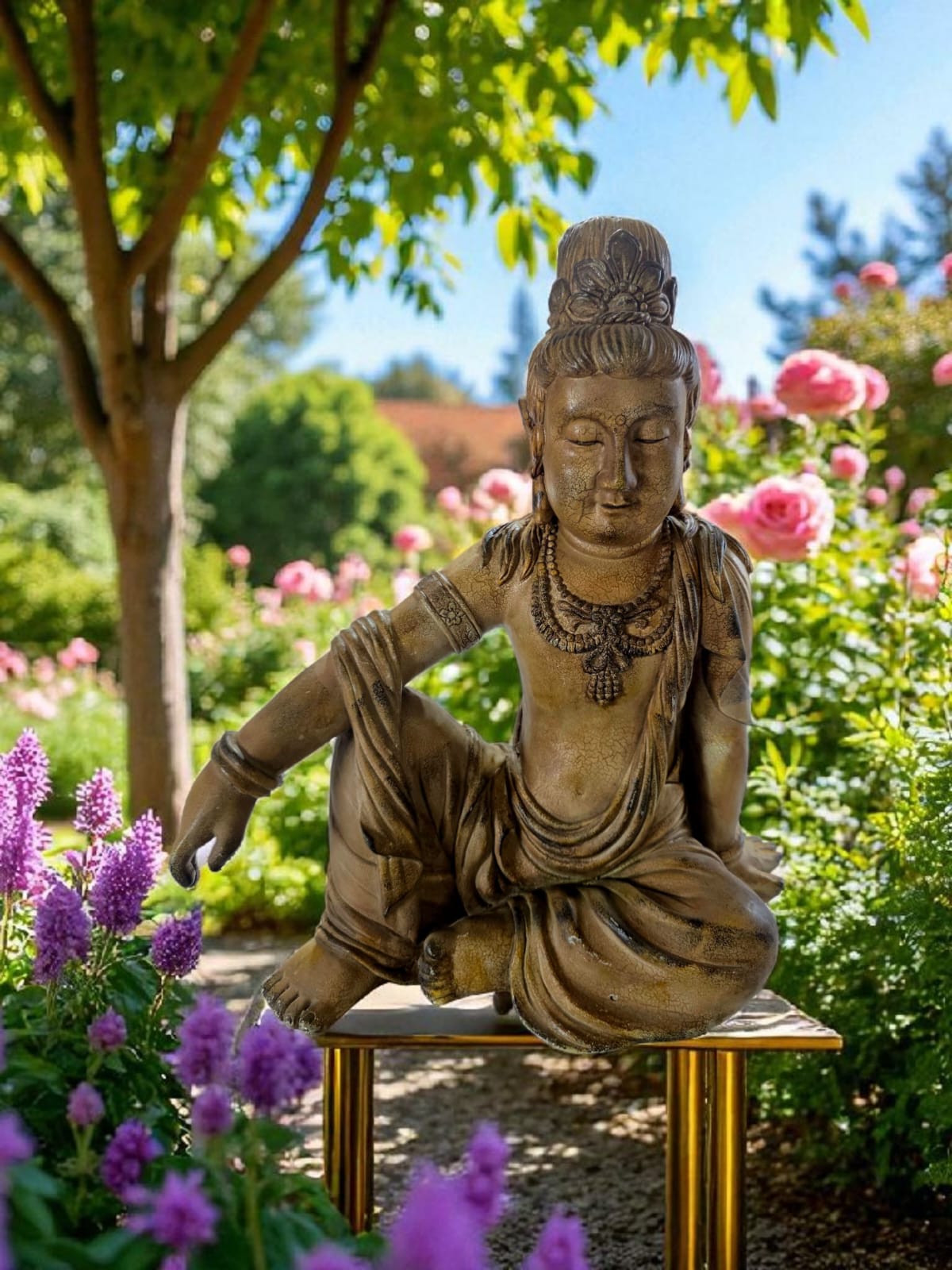 🌸🧘♂️ Escultura Oriental en Resina – Serenidad Tallada en Silencio 🧘♂️🌸