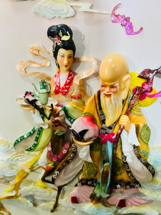 🌺🎨 Cuadro Oriental – Sabiduría, Prosperidad y Belleza Cultural 🖼️🖌️