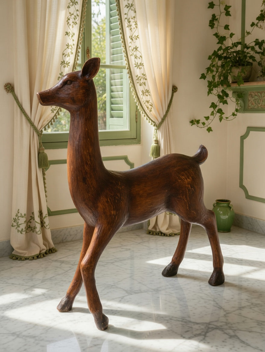 Fiberglass Deer Sculpture with Resin🎄🦌