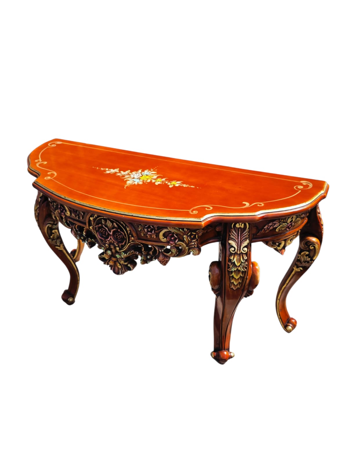 Ornamental Carved Wood Credenza with Floral Motifs πΏποΈπΏ