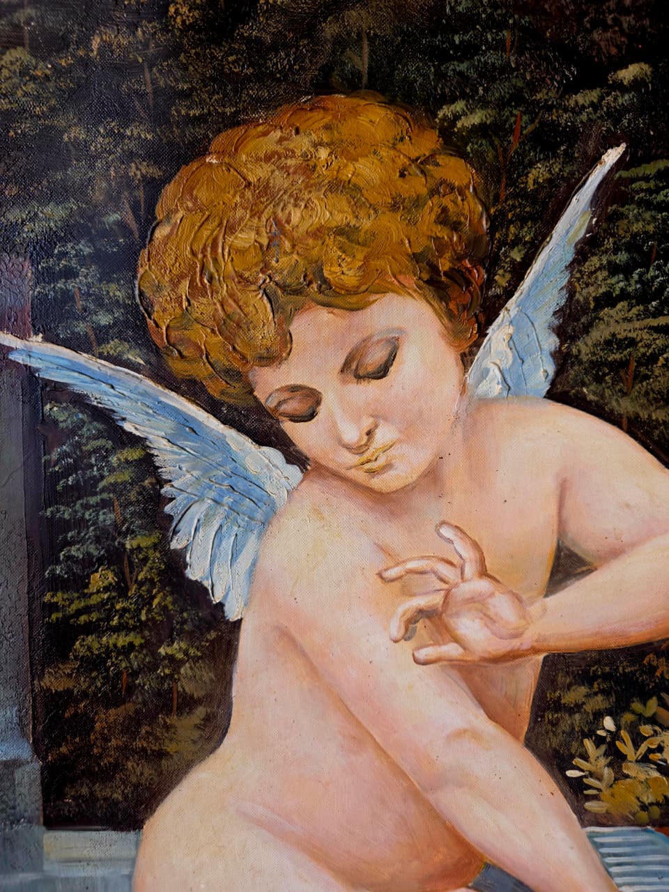 Cupido en Contemplacion – Obra Firmada por R. Benton🎨👼💘