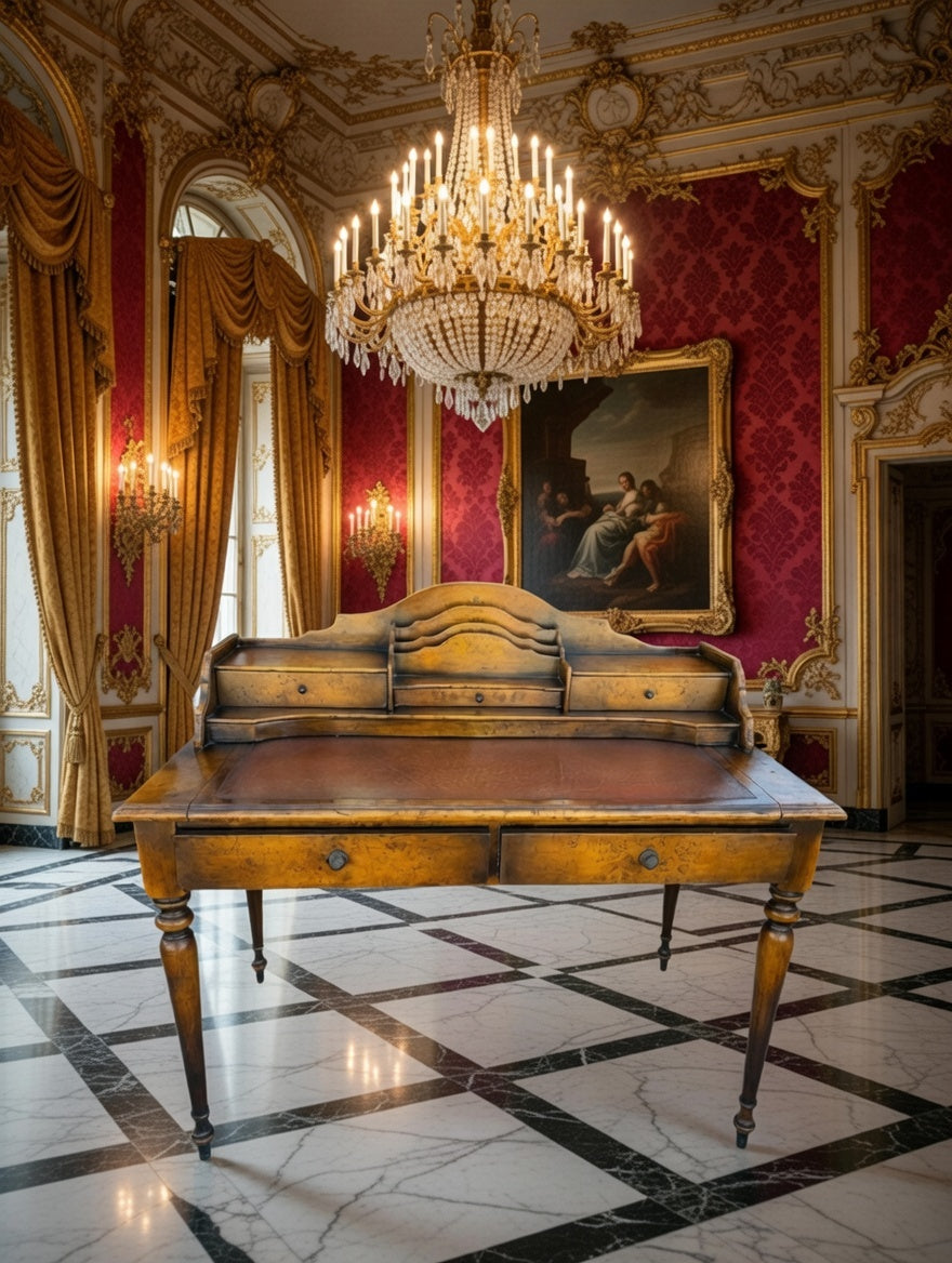 🪶 Secreter Antiguo en Madera de Acacia – Elegancia Clásica y Funcionalidad Atemporal 🪶