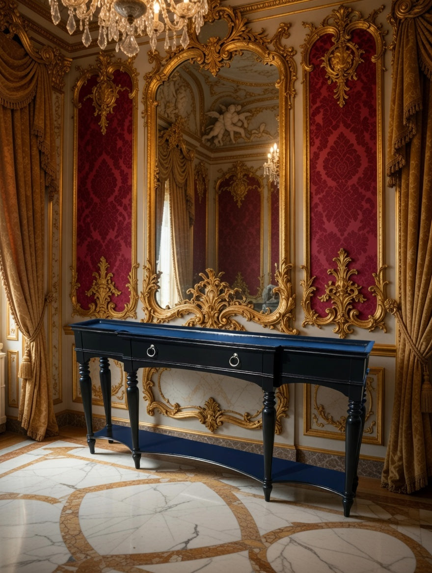 Grand Console Table in Espresso 2971-401 - Wooden Credenza🪞🕰️