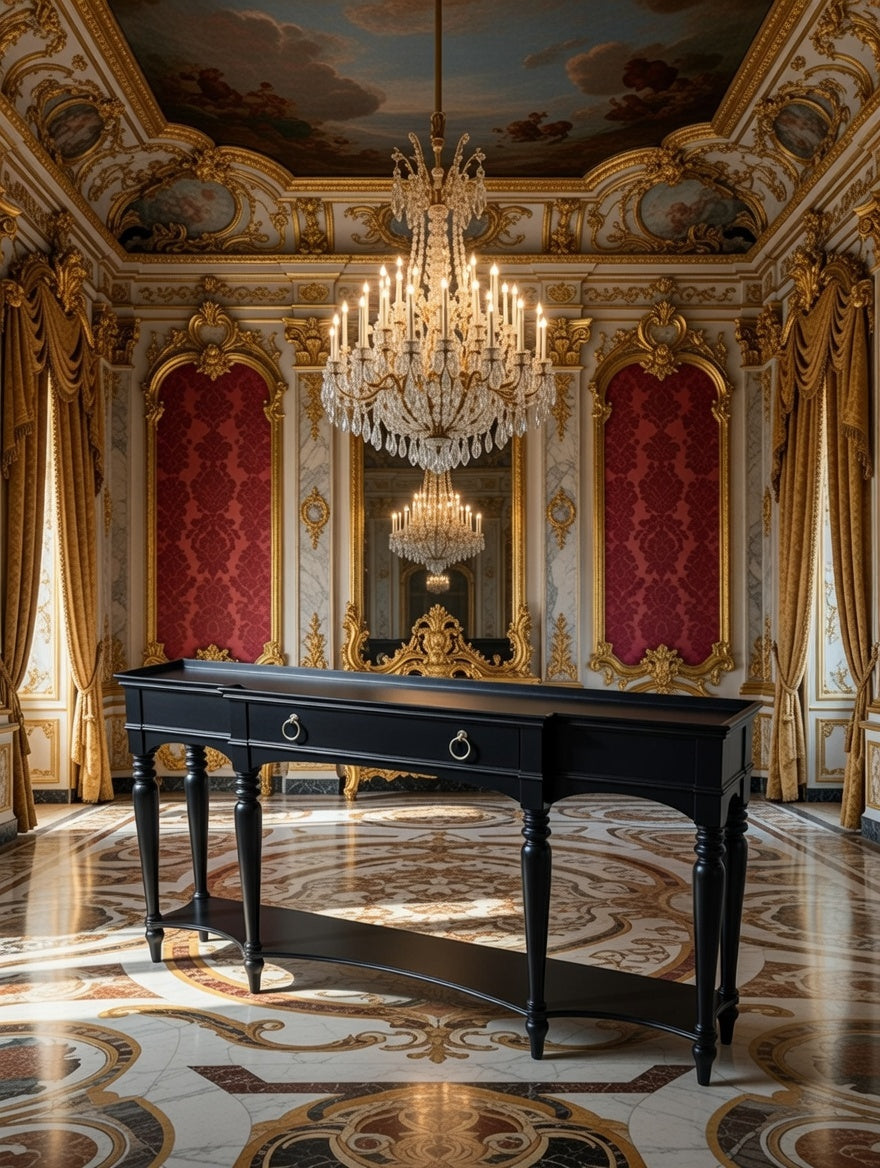 Grand Console Table in Espresso 2971-401 - Wooden Credenza🪞🕰️