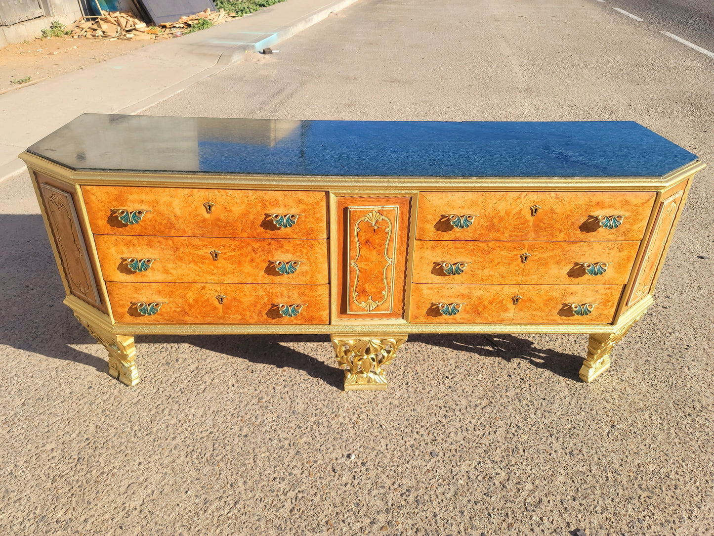 ✨Antique Chest of Drawers from the Early 1920s with Green Onyx Marble Top: A Treasure of Elegance at Rosarito Antiques✨