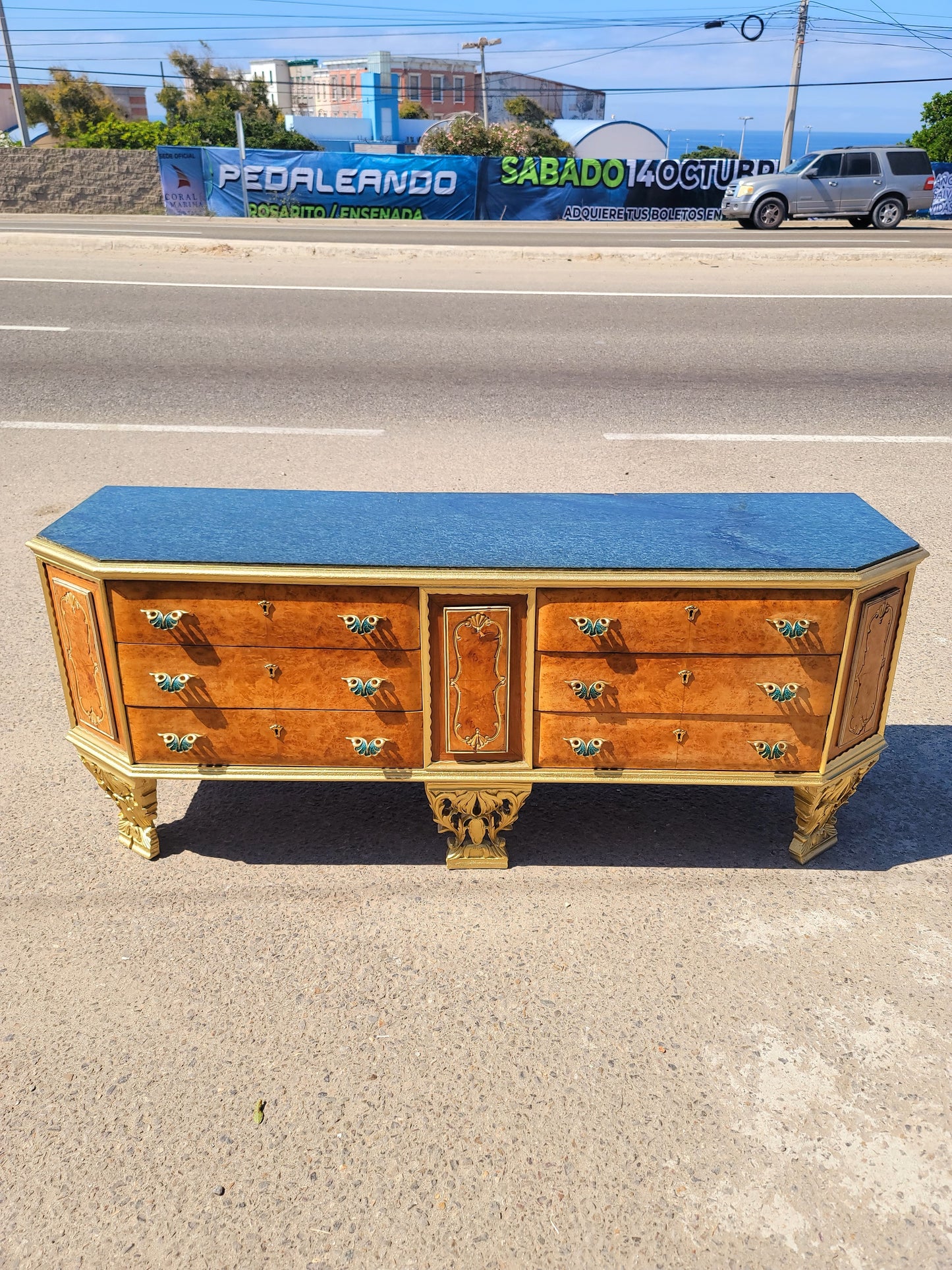 ✨Antique Chest of Drawers from the Early 1920s with Green Onyx Marble Top: A Treasure of Elegance at Rosarito Antiques✨