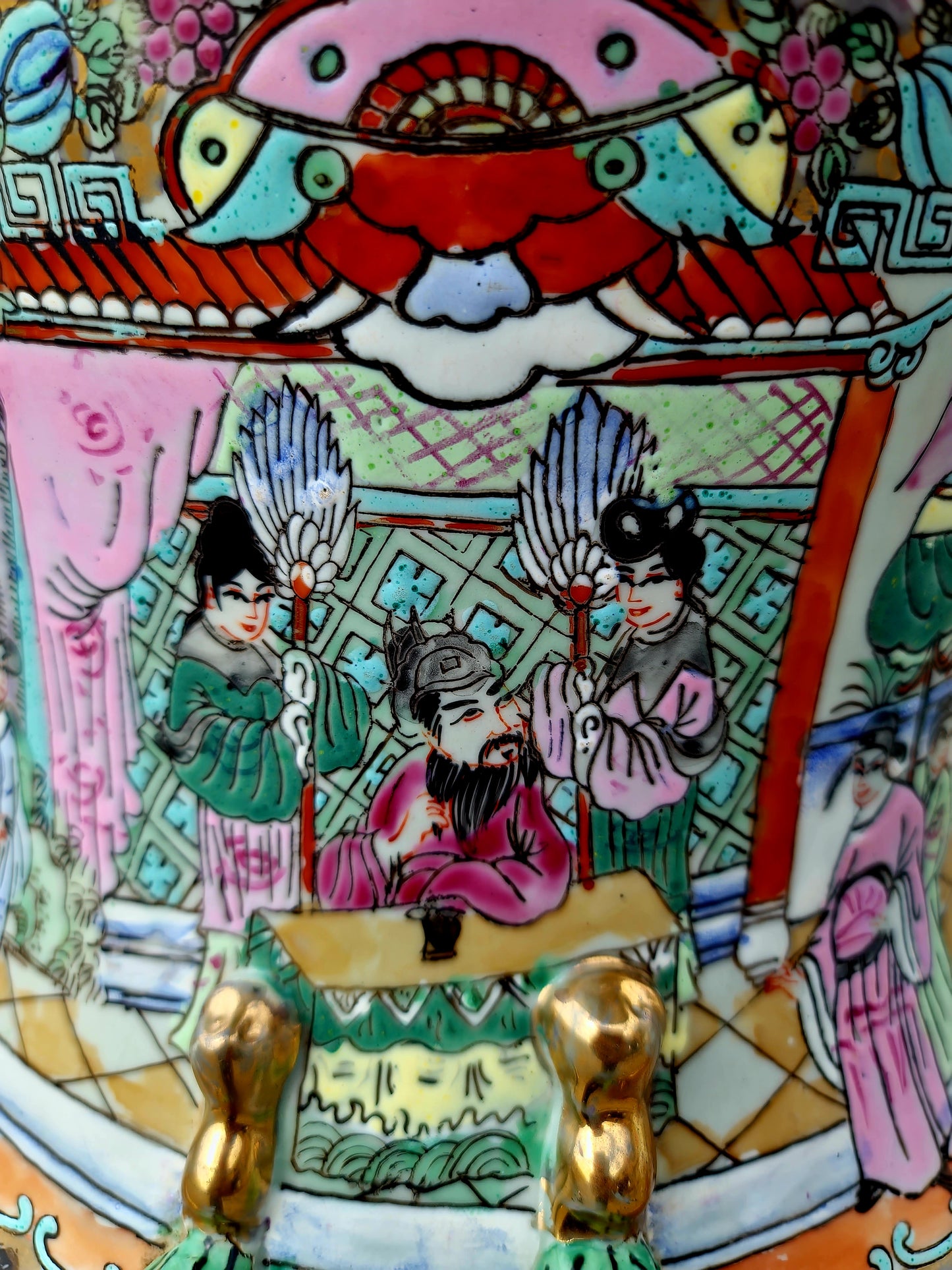 🎎🏮 🇨🇳¡Jarrones Chinos juego de 2 piezas - Calidad de museo Aproximadamente 250 años de antiguedad ! 🏮🎎🇨🇳