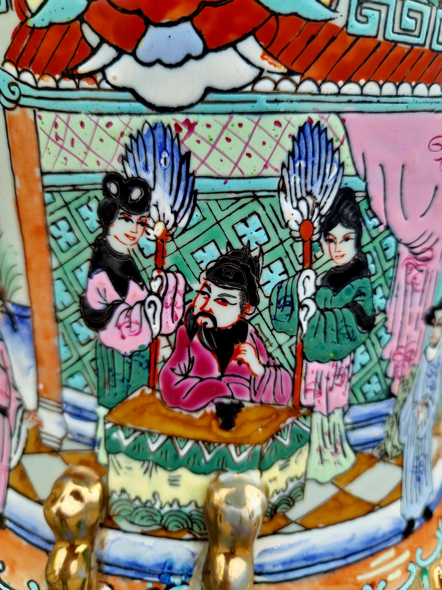 🎎🏮 🇨🇳¡Jarrones Chinos juego de 2 piezas - Calidad de museo Aproximadamente 250 años de antiguedad ! 🏮🎎🇨🇳