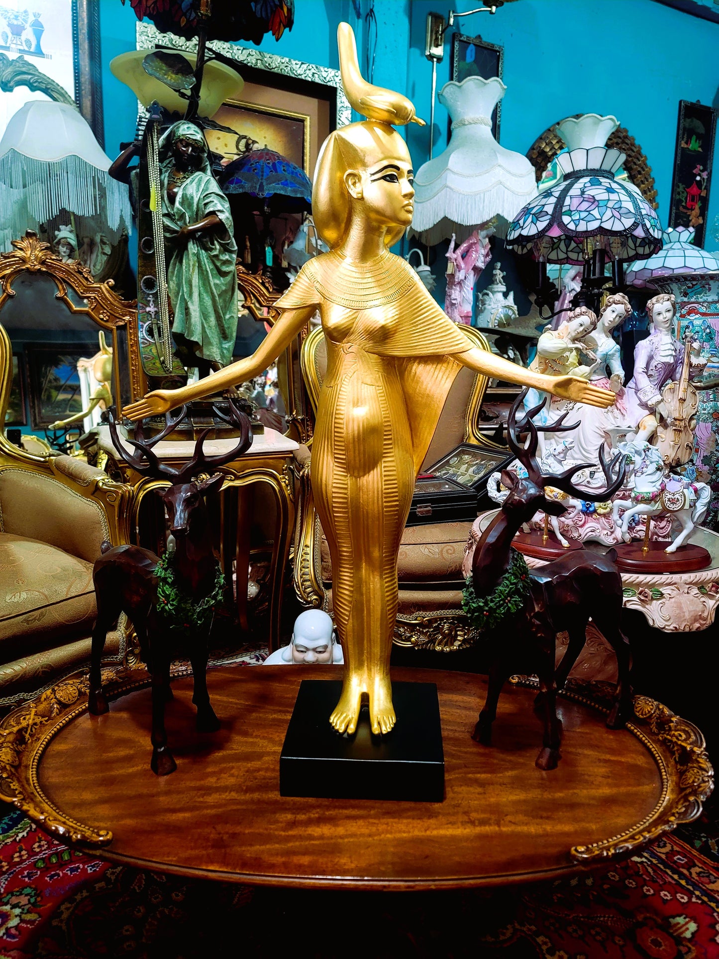 🔱Bronze Sculpture "Jeune Harpiste Arabique" by Louis Hottot - A Masterpiece for Sale🔱
