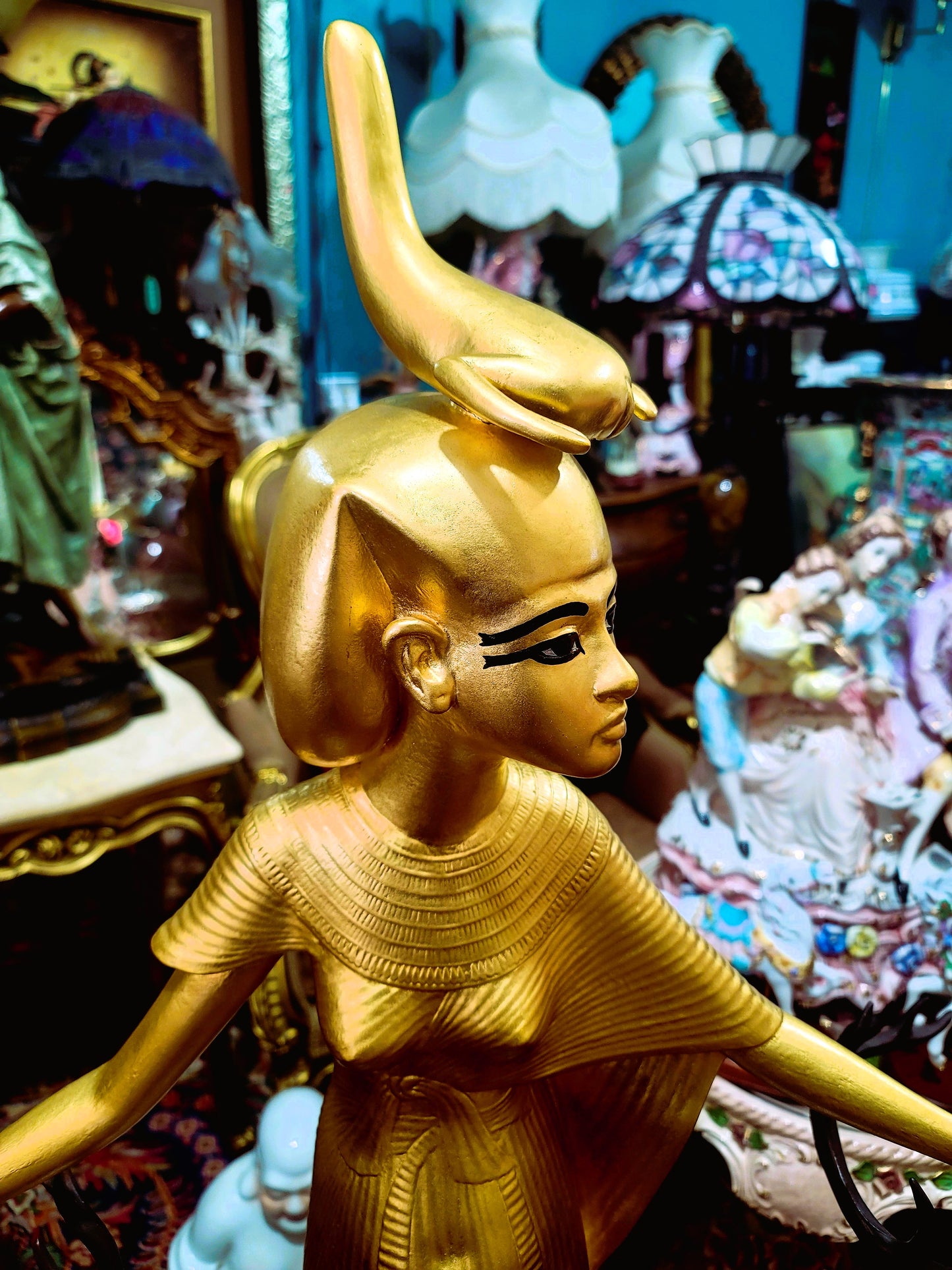 🔱Bronze Sculpture "Jeune Harpiste Arabique" by Louis Hottot - A Masterpiece for Sale🔱