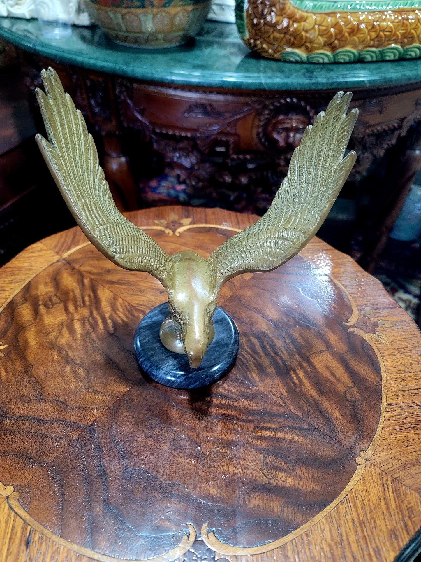 🦅Escultura de Aguila con Base de Marmol🦅