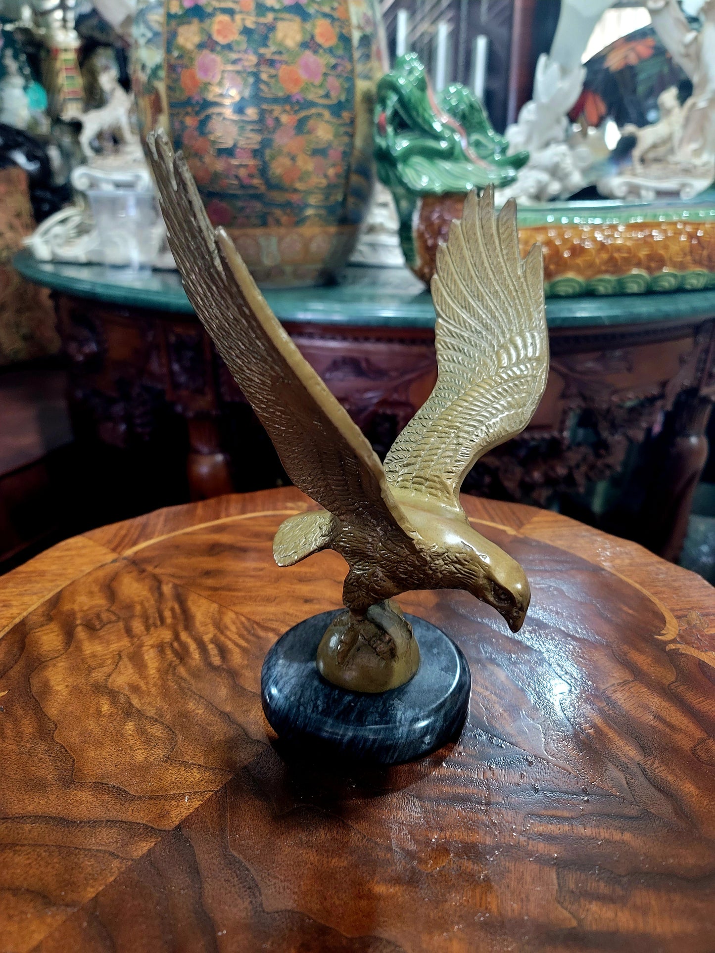 🦅Escultura de Aguila con Base de Marmol🦅