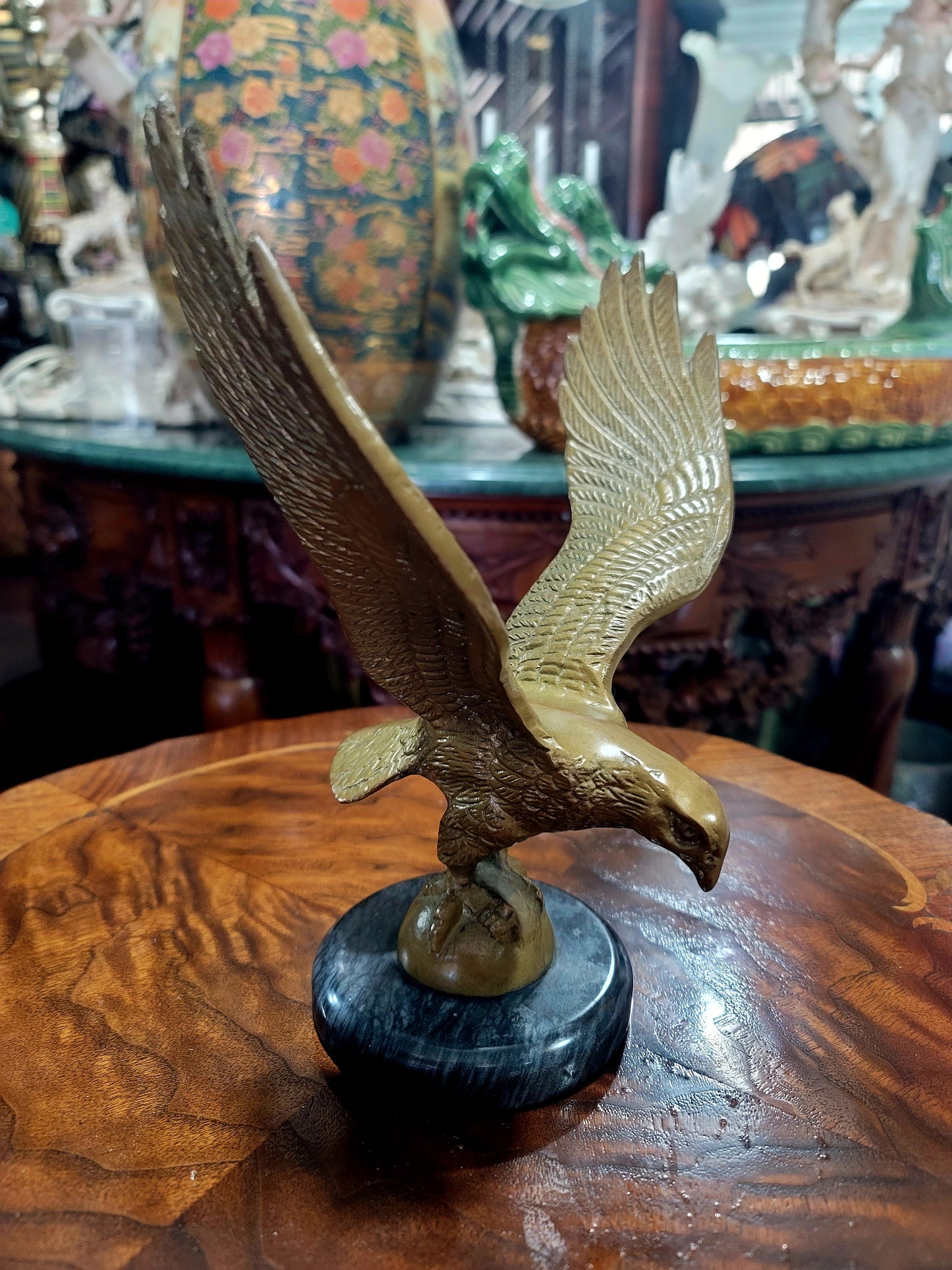 🦅Escultura de Aguila con Base de Marmol🦅