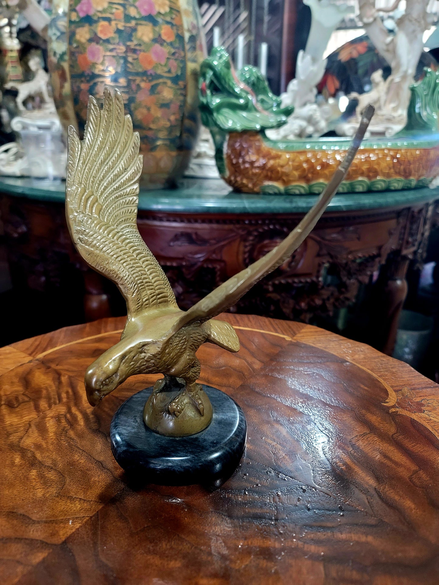 🦅Escultura de Aguila con Base de Marmol🦅
