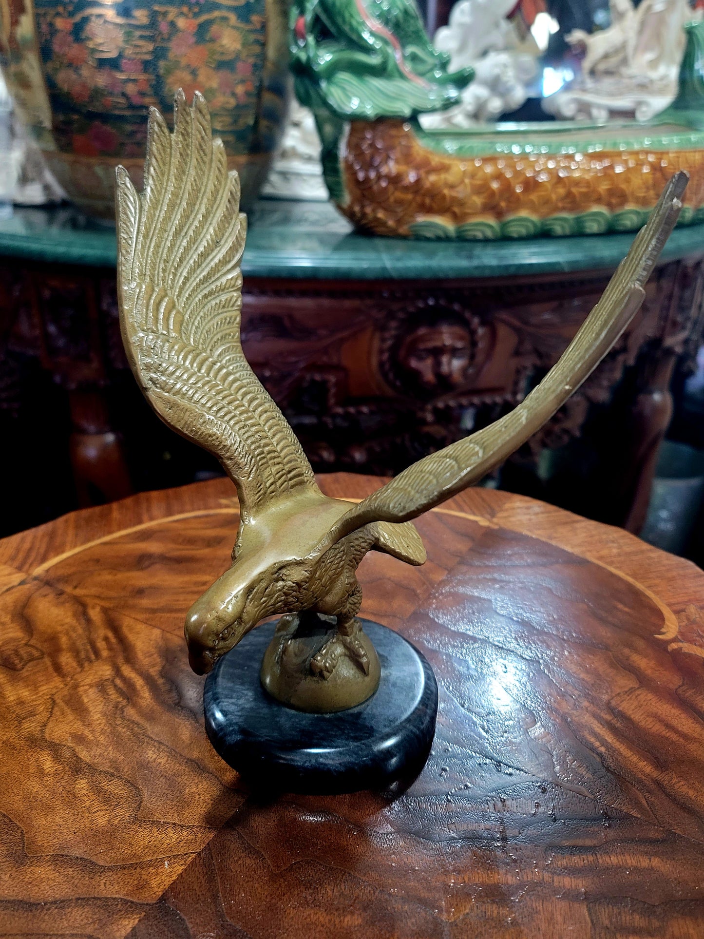 🦅Escultura de Aguila con Base de Marmol🦅