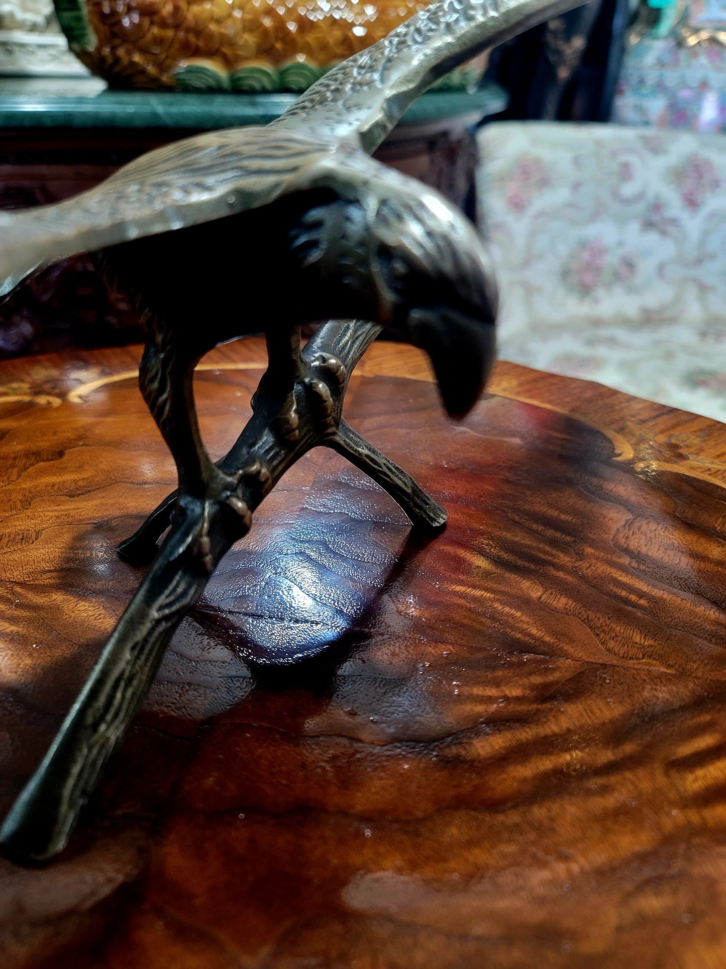 🦅 Bronze Sculpture of an Eagle in Flight with a Globe for Sale 🦅