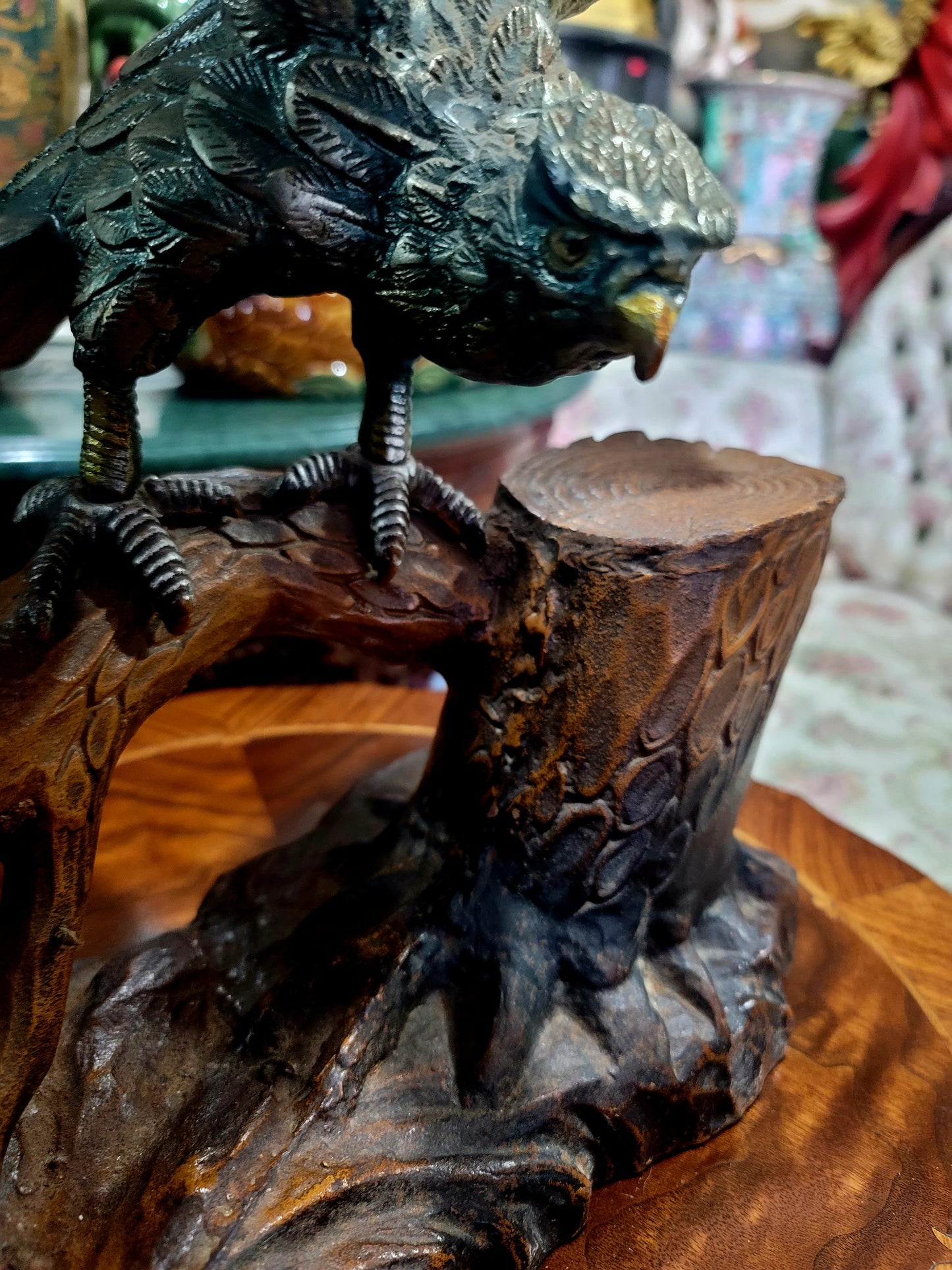 🦅 Bronze Sculpture of an Eagle in Flight with a Globe for Sale 🦅