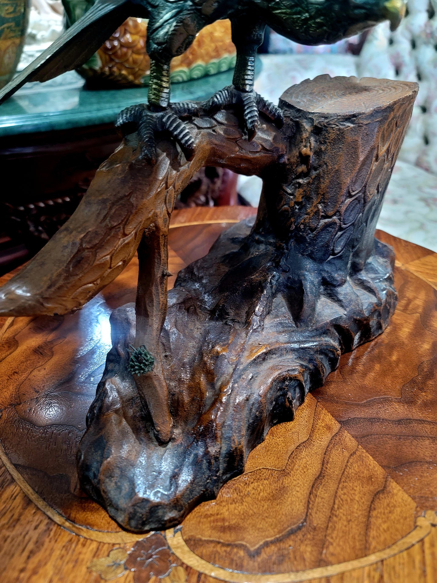 🦅 Bronze Sculpture of an Eagle in Flight with a Globe for Sale 🦅