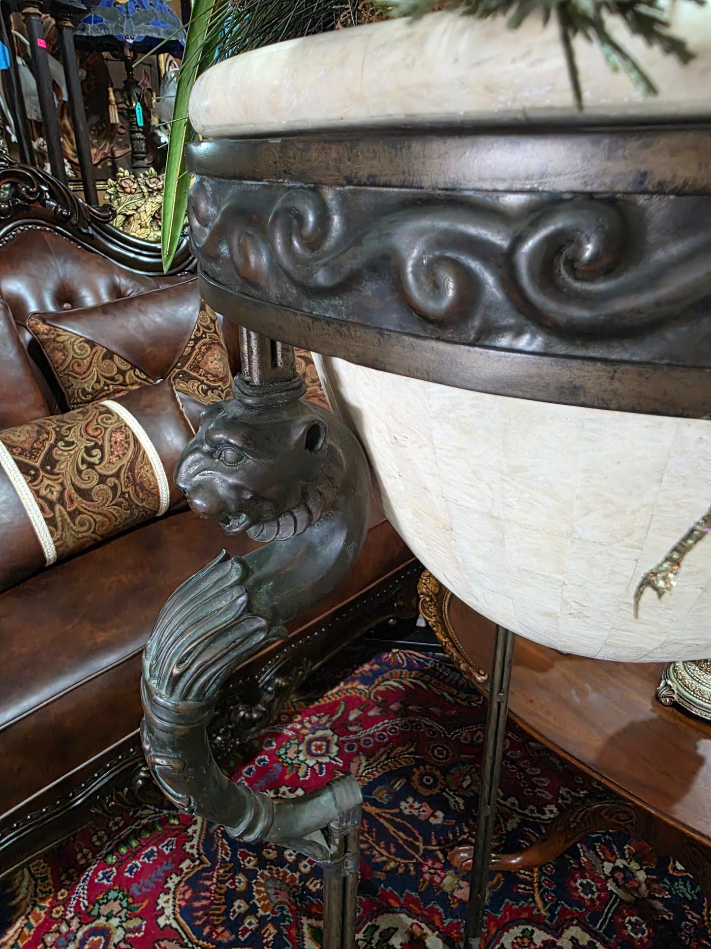 🎉Luxury bronze and alabaster pedestal🎉