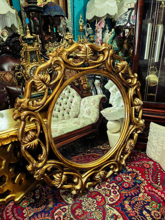 💫 Cirocco Style Round Resin Beveled Mirror – Sculptural and Classic Charm 💫