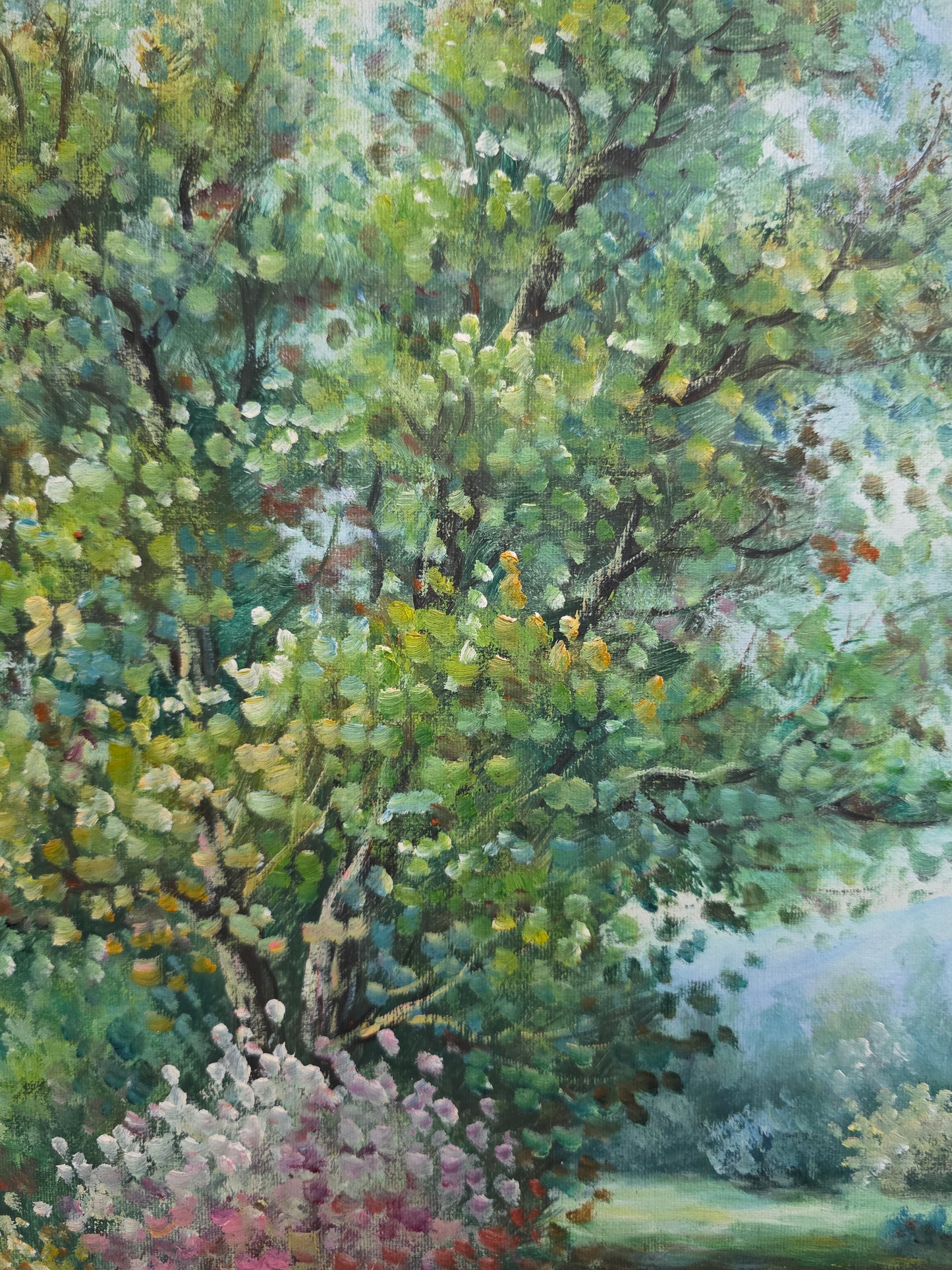 Cuadro original de casa señorial con hermoso paisaje por W.Hodges🖌️🎨