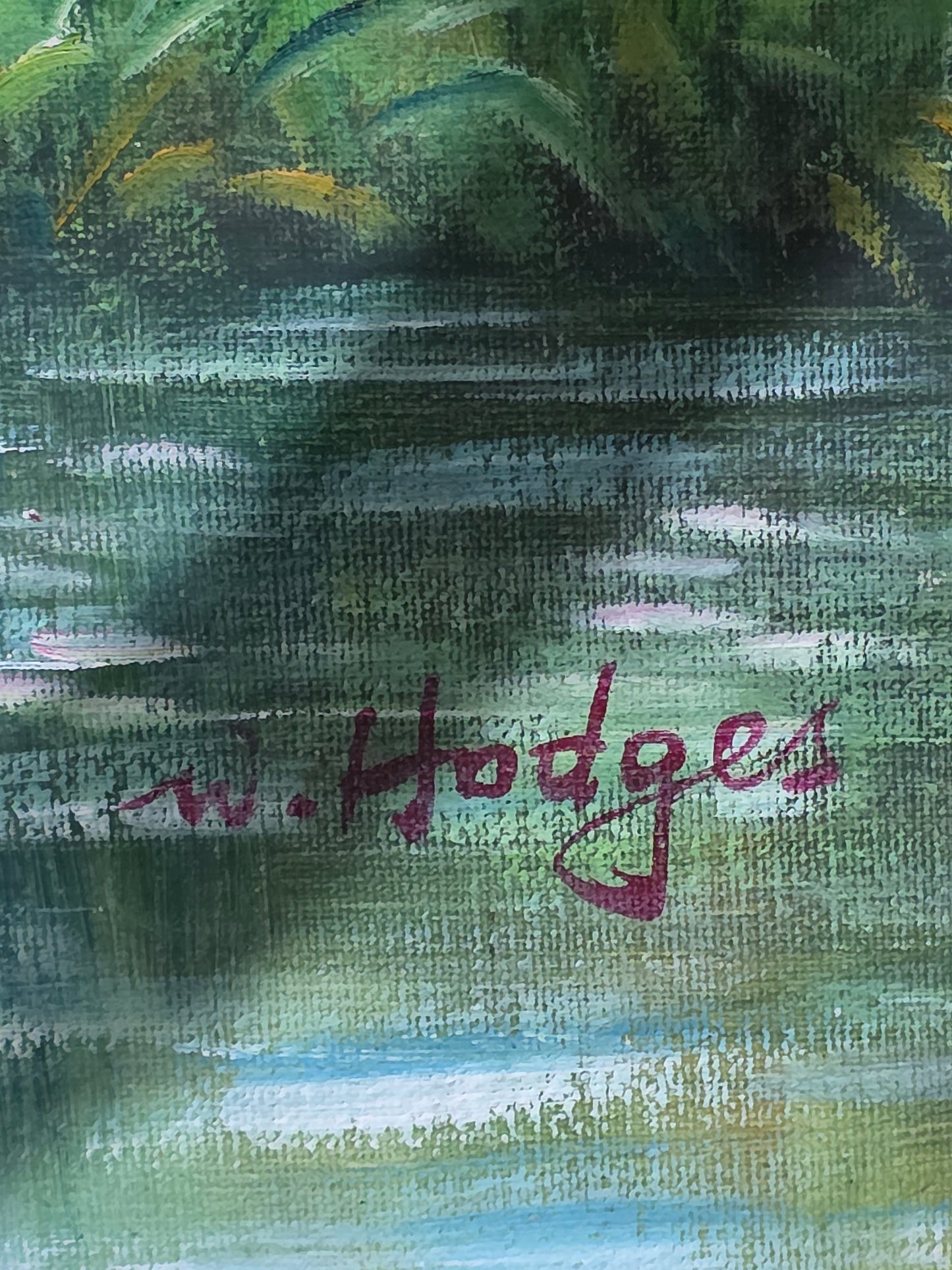 Cuadro original de casa señorial con hermoso paisaje por W.Hodges🖌️🎨