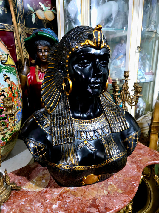 👑 Busto de Cleopatra – Replica de Museo en Resina Fundida
