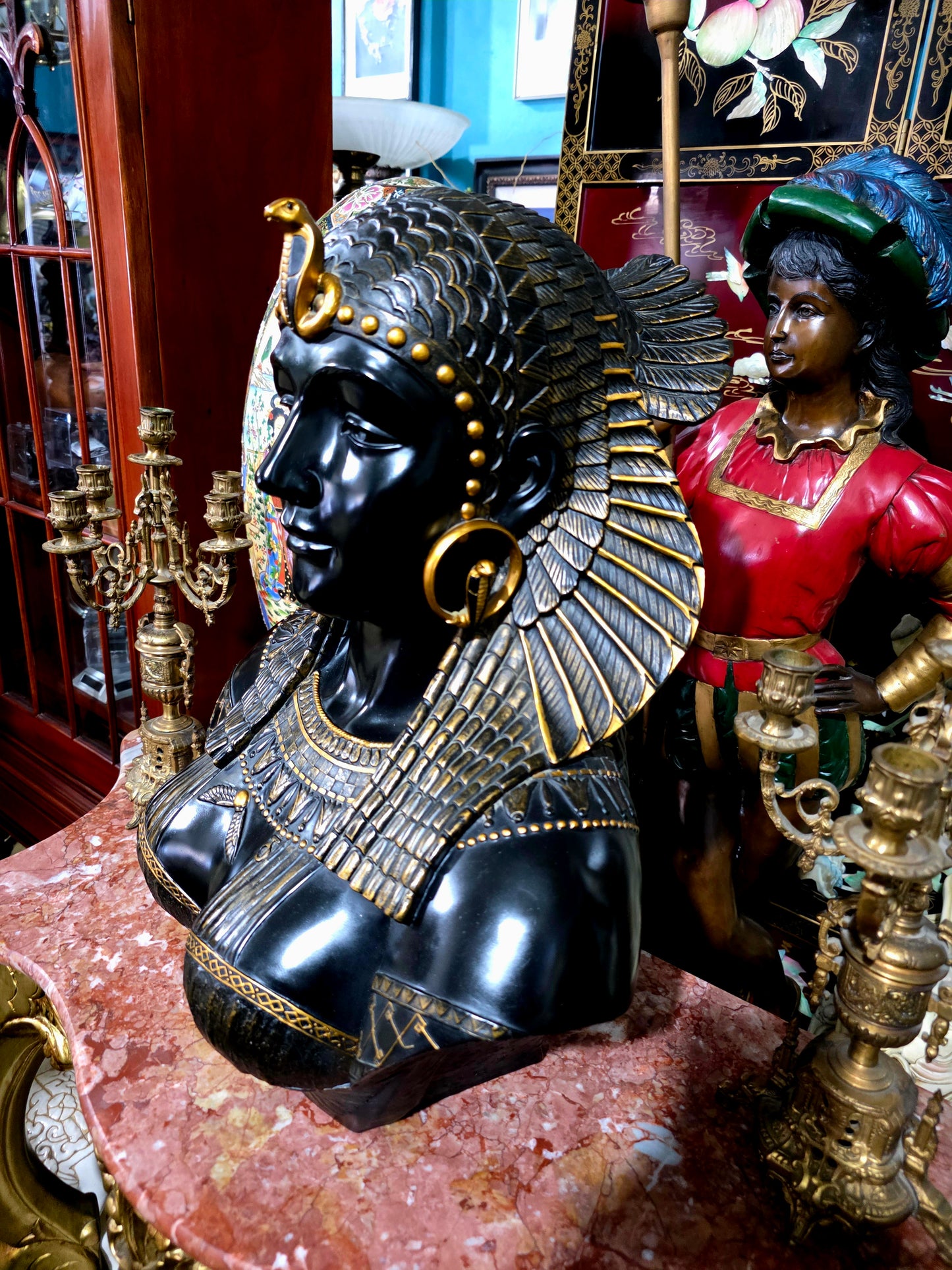👑 Busto de Cleopatra – Replica de Museo en Resina Fundida