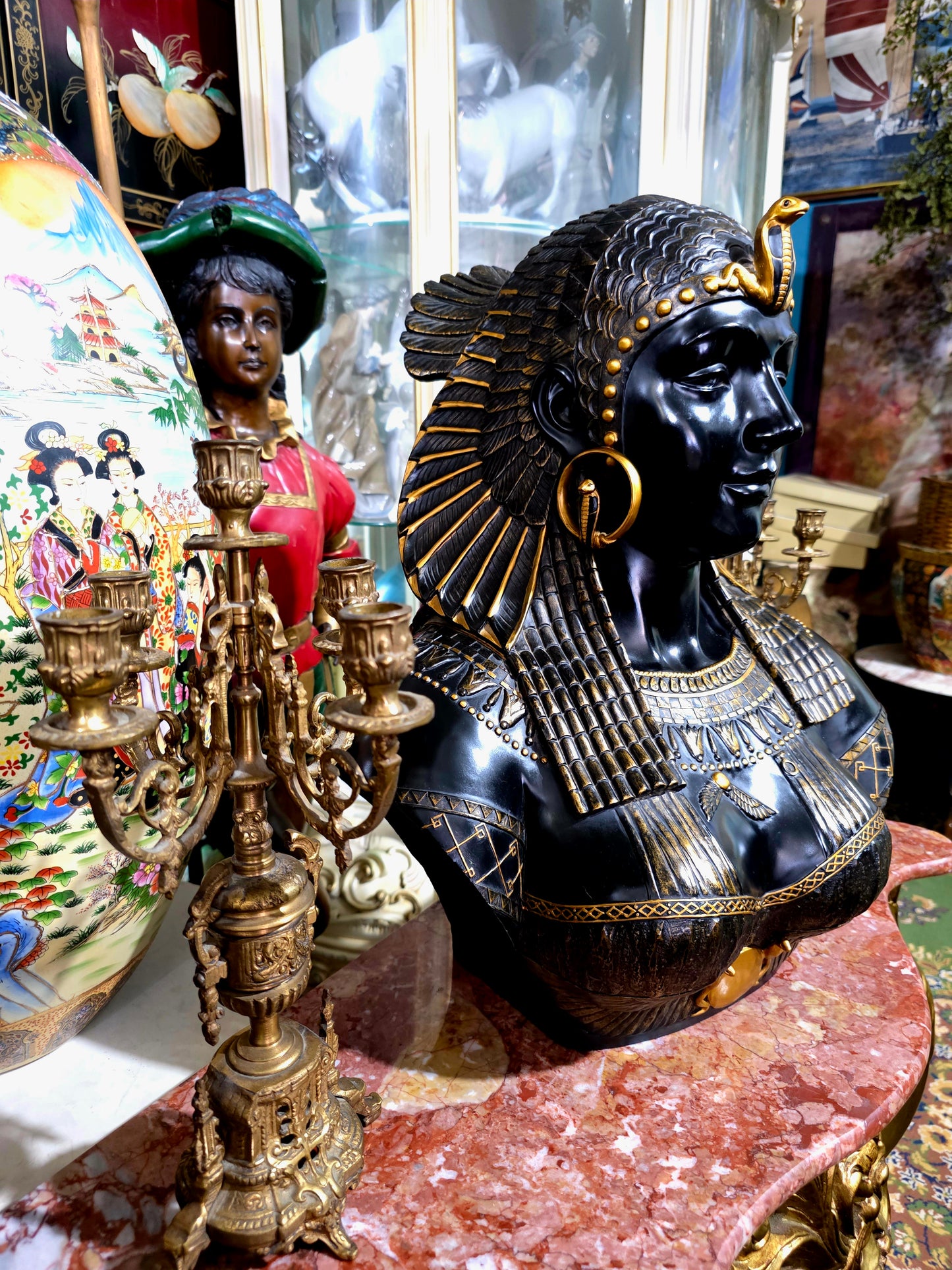 👑 Busto de Cleopatra – Replica de Museo en Resina Fundida