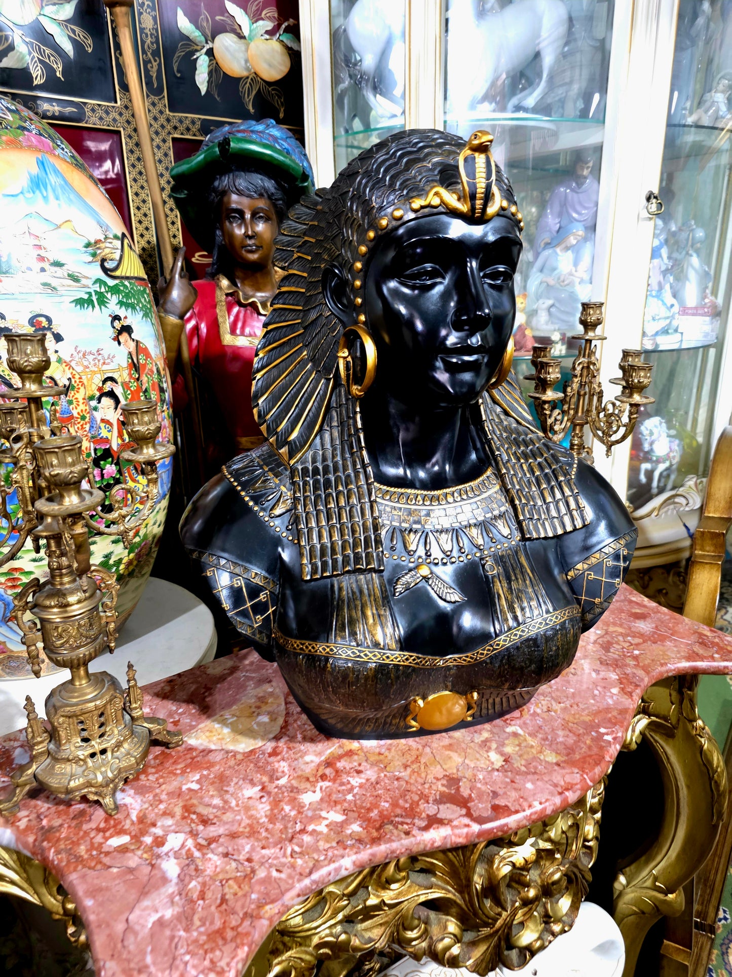 👑 Busto de Cleopatra – Replica de Museo en Resina Fundida