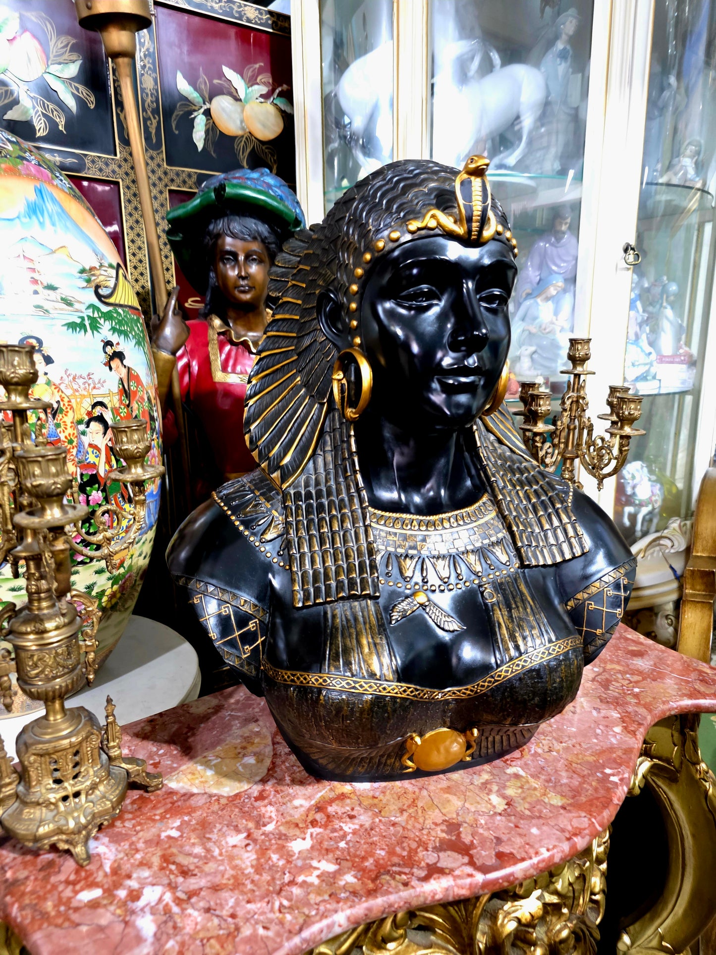 👑 Busto de Cleopatra – Replica de Museo en Resina Fundida