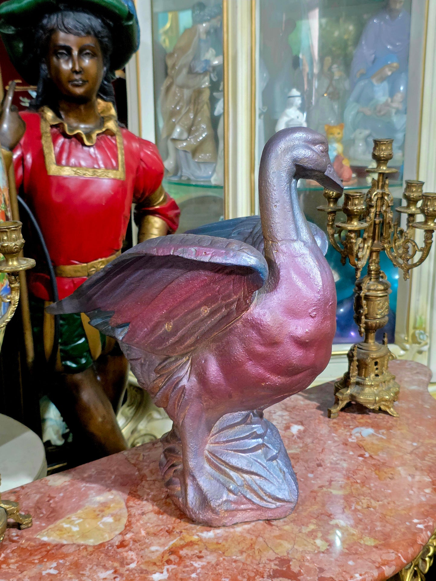 🦢 Escultura de Ave en Hierro Fundido – Elegancia y Fuerza Atemporal🦢