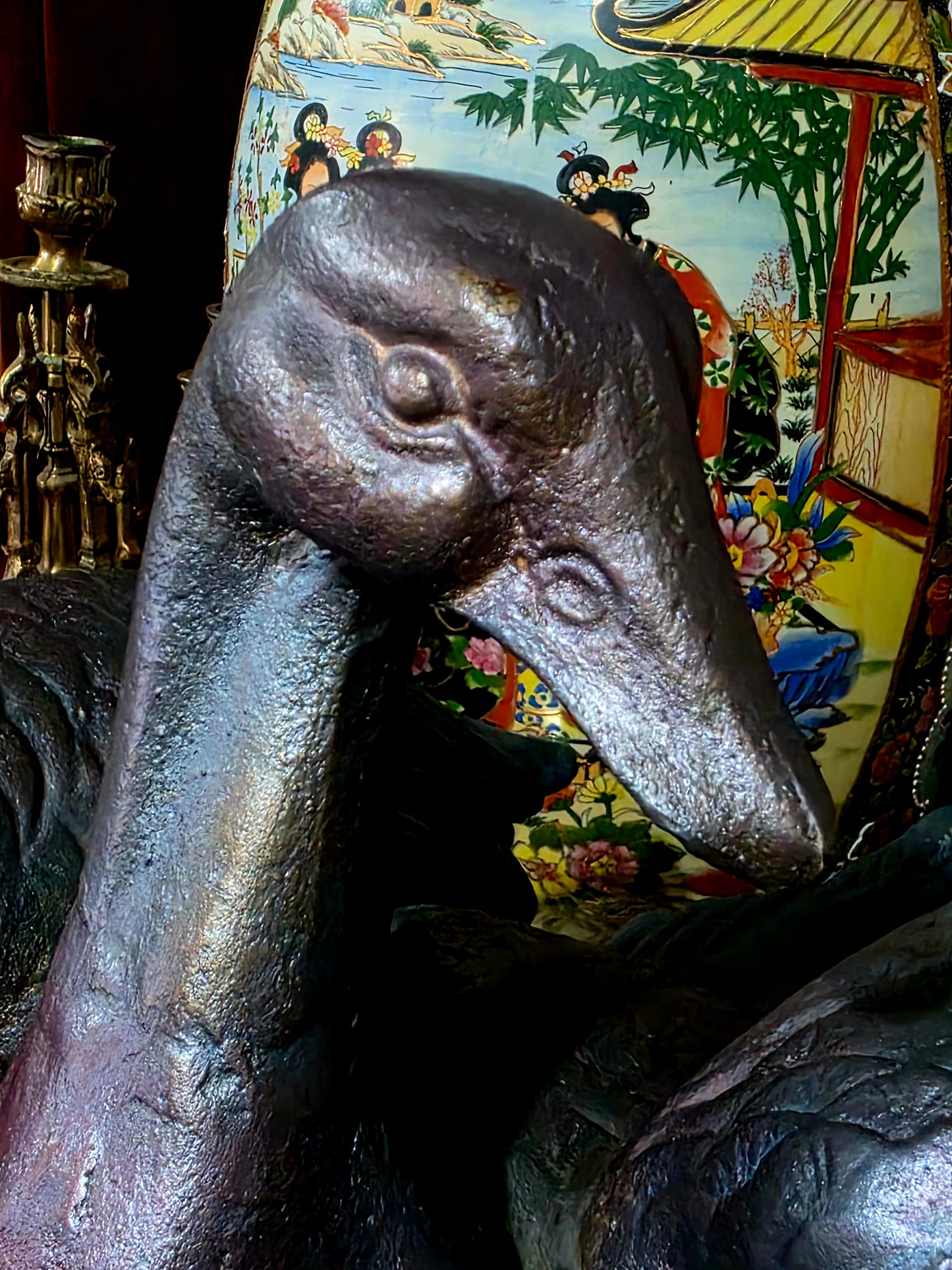 🦢 Escultura de Ave en Hierro Fundido – Elegancia y Fuerza Atemporal🦢
