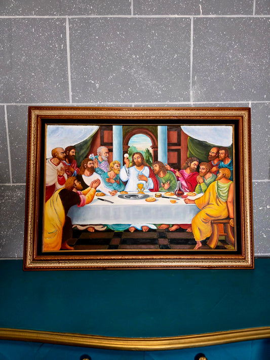 🕊️ “La Última Cena” – Pintura al Óleo con Profunda Carga Espiritual 🕊️