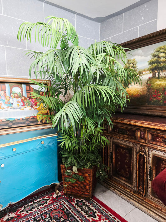 🌿 Par de Palmeras Artificiales Areca – Elegancia Tropical Atemporal 🌿