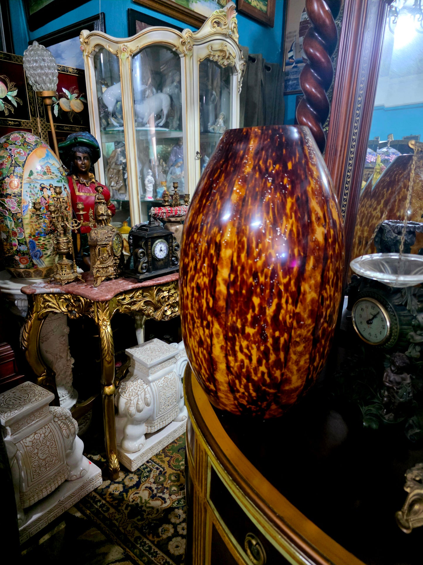 ✨Jarron Murano Gran Formato – Elegancia en Tonos Carey✨