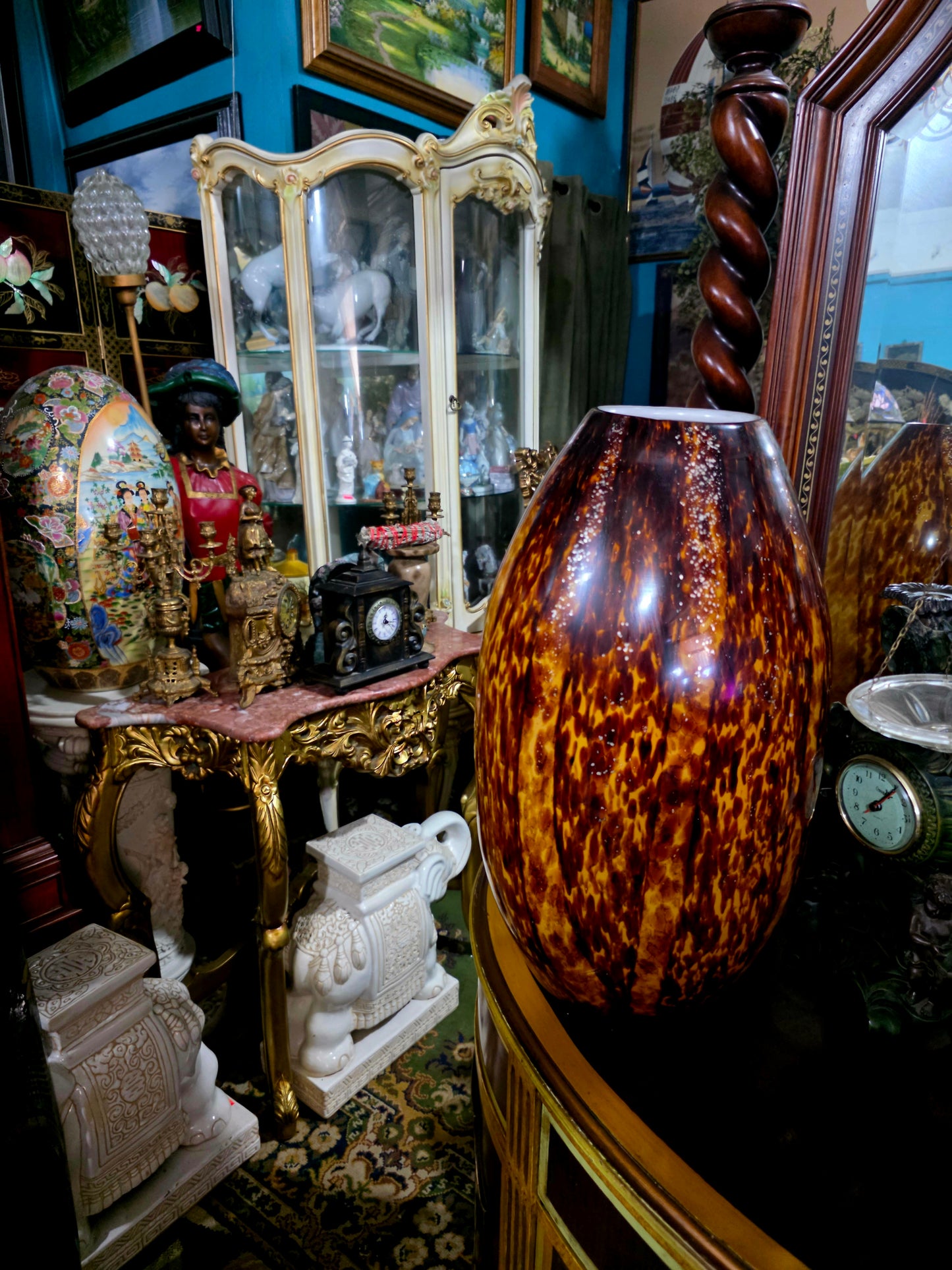 ✨Jarron Murano Gran Formato – Elegancia en Tonos Carey✨