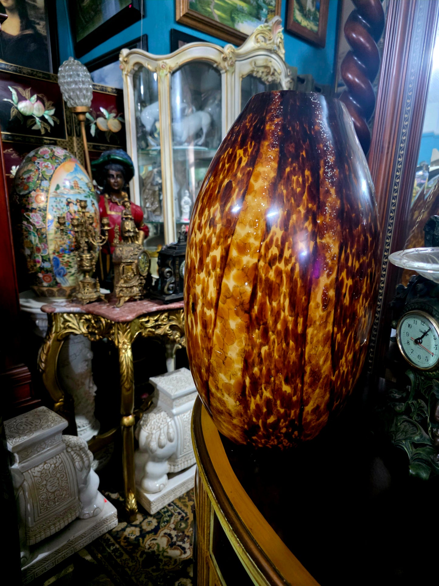 ✨Jarron Murano Gran Formato – Elegancia en Tonos Carey✨