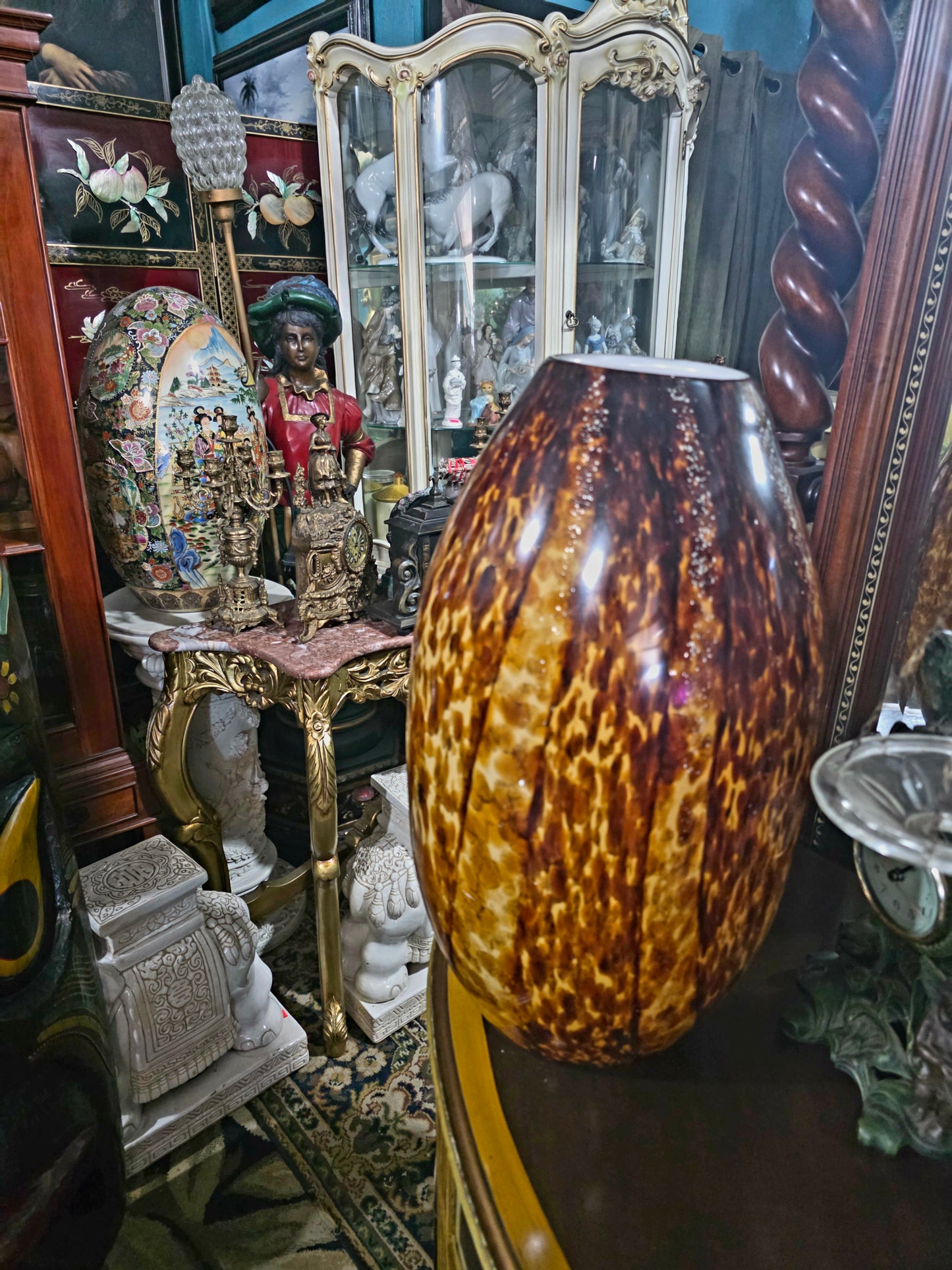 ✨Jarron Murano Gran Formato – Elegancia en Tonos Carey✨