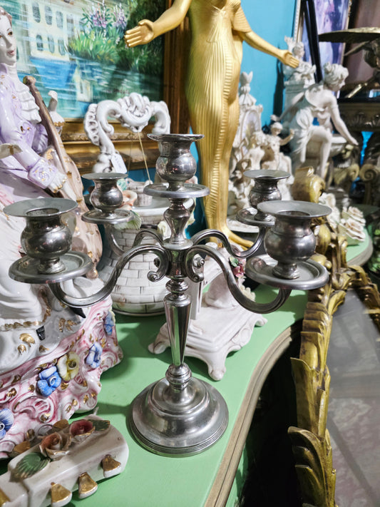 🔥🕯️🔥Candelabro de Acero Inoxidable — Diseño Clásico con Brillo Contemporáneo 🔥🕯️🔥