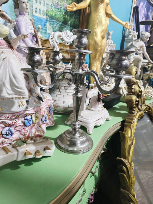 🔥🕯️🔥Candelabro de Acero Inoxidable — Diseño Clásico con Brillo Contemporáneo 🔥🕯️🔥