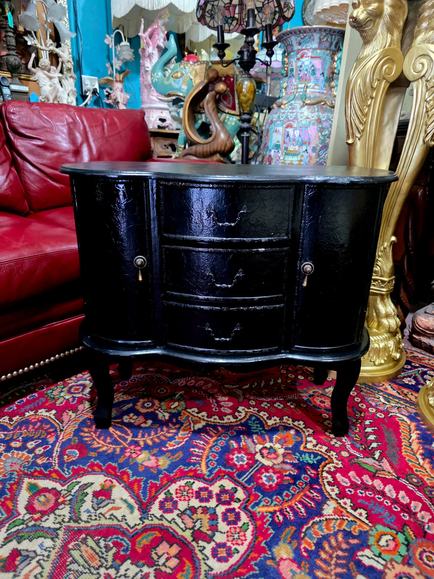 🖤 Par de burós vintage en negro brillante 🖤