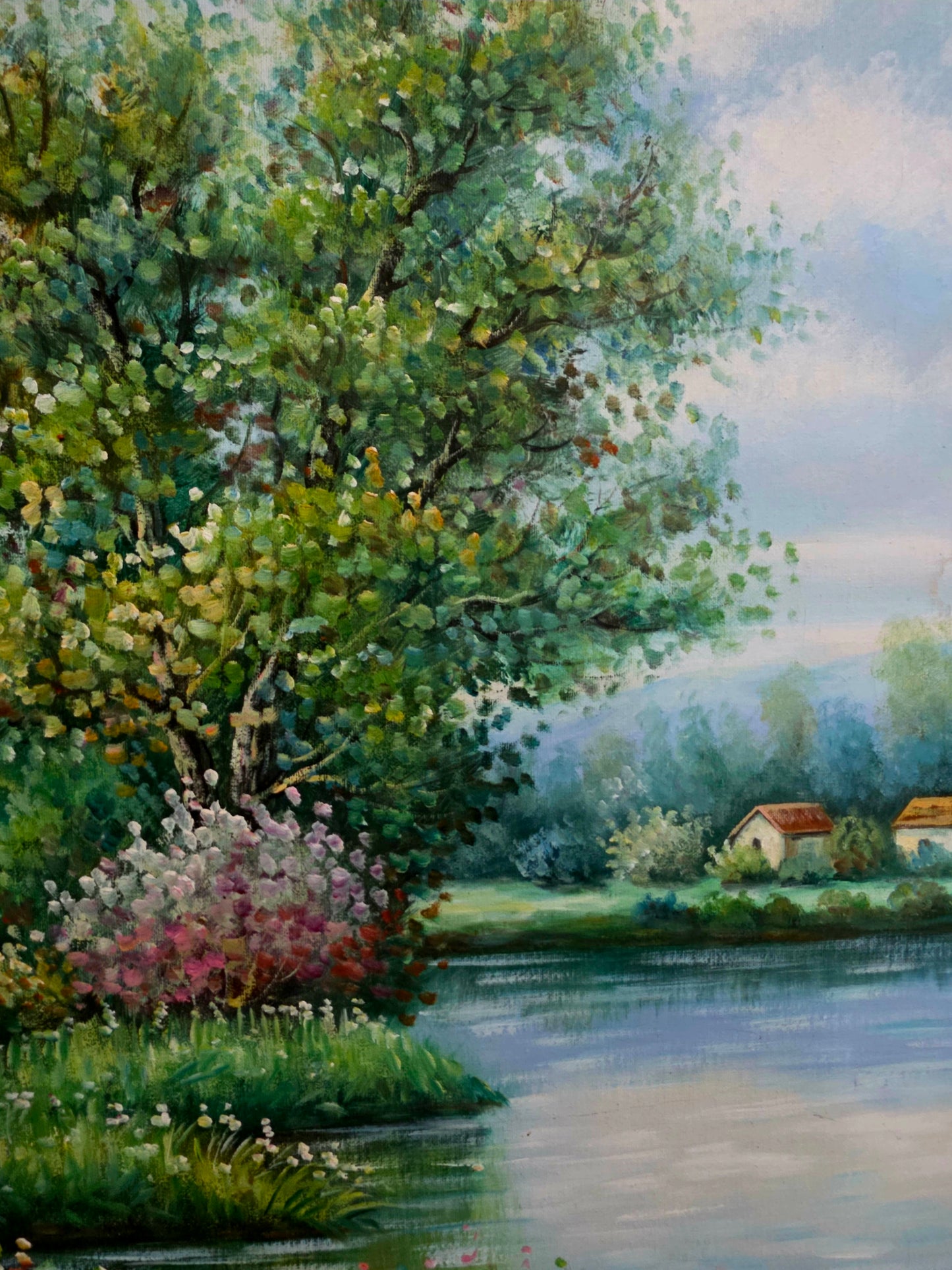 🌺 Cuadro original de casa señorial con hermoso paisaje por W.Hodges🖌️🎨